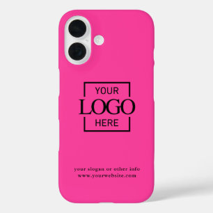 Funda iPhone 16 Logotipo minimalista moderno personalizado de bran