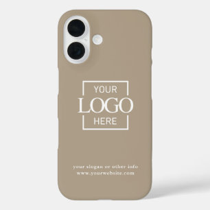 Funda iPhone 16 Logotipo minimalista moderno personalizado de bran