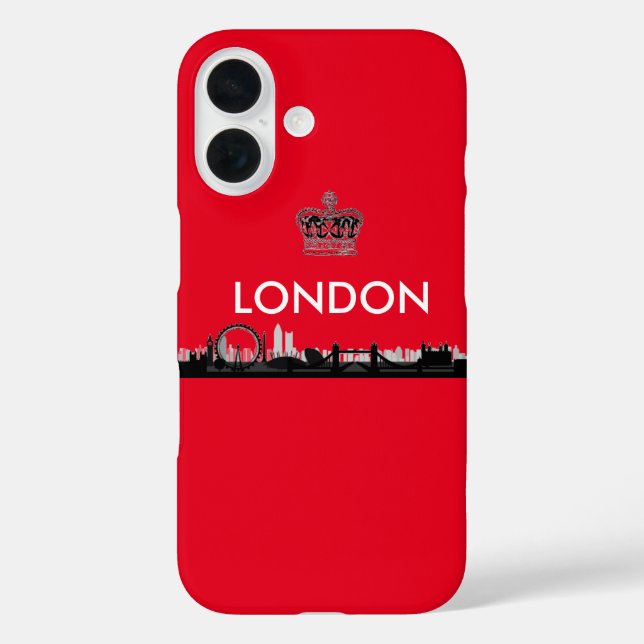 Funda iPhone 16 Londres Rojo Británico (Reverso )