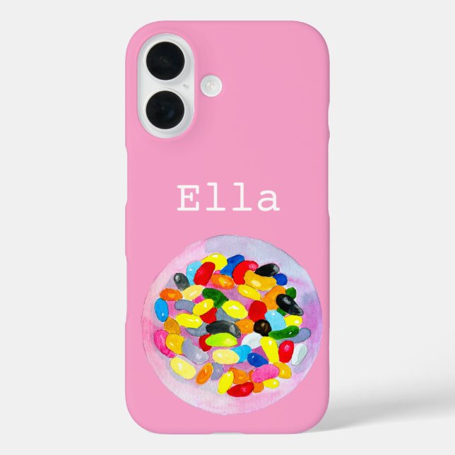 Funda iPhone 16 Los alegres dulces y coloridos gelatinas (Reverso )