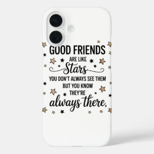 Funda iPhone 16 Los Buenos Amigos Son Como Estrellas Citas Inspira