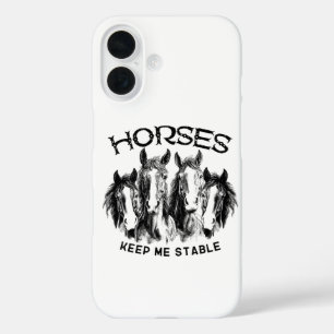 Funda iPhone 16 Los caballos me mantienen estable - entusiastas de