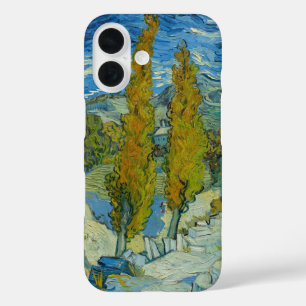Funda iPhone 16 Los cipreses de Van Gogh - Arte de cielo azul arre