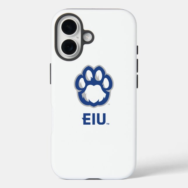 Funda iPhone 16 Los Panthers de Illinois Oriental Paw Print y EIU (Reverso )