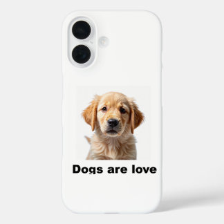 Funda iPhone 16 ¡Los perros son amor!