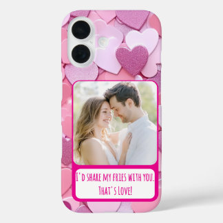 Funda iPhone 16 Love Heart Confetti Comparte Mis Fries
