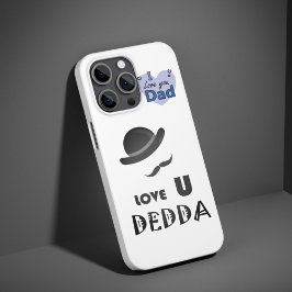Funda iPhone 16 Love U Dedda - Regalo especial para padres, elegan