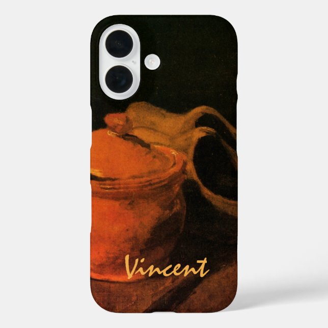 Funda iPhone 16 Loza, Botella y Zuecos por Vincent van Gogh (Reverso )