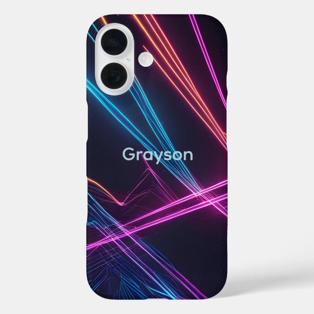 Funda iPhone 16 Luces láser (Reverso )