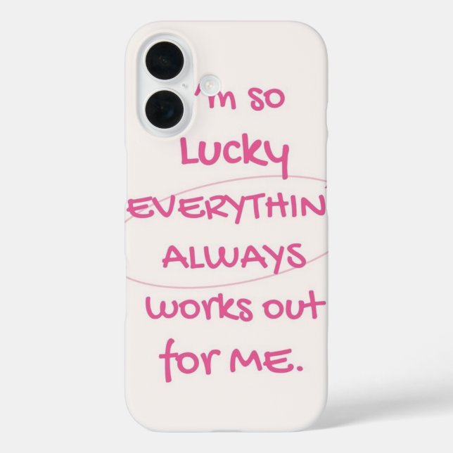 Funda iPhone 16 Lucky girl phone case (Reverso )