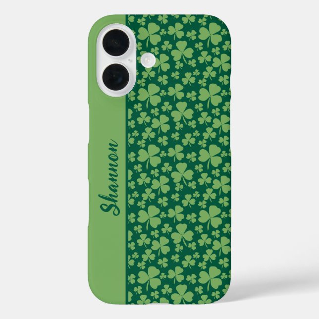 Funda iPhone 16 Lucky Shamrock Vibrant Green (Reverso )