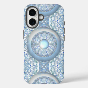 Funda iPhone 16 Lugar cerámico Azul claro
