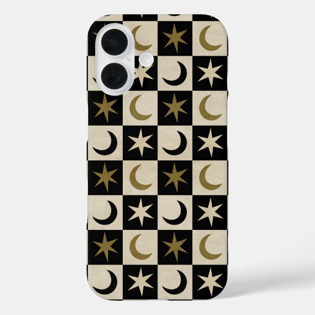 Funda iPhone 16 Luna y Estrellas (Reverso )