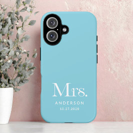 Funda iPhone 16 Luxe Elegance | Robin Egg Blue Mrs Boda Date