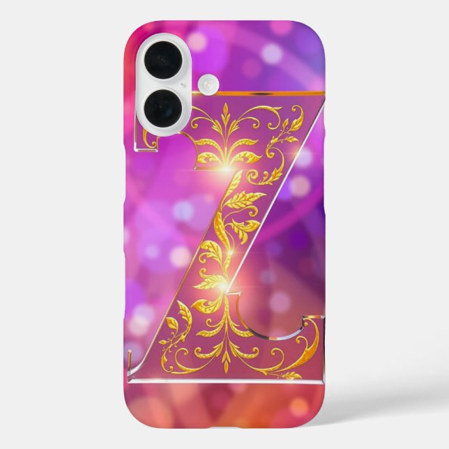 Funda iPhone 16 Luxurious Transparent Letter Z  (Reverso )