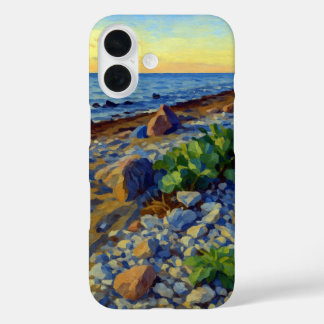 Funda iPhone 16 Luz de la tarde en la costa de Vormsi