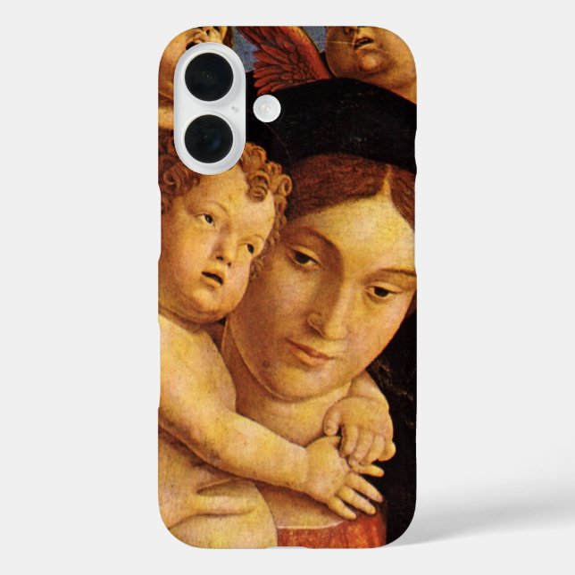 Funda iPhone 16 Madonna de Cherubim por Andrea Mantegna (Reverso )