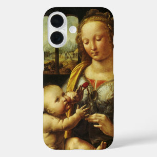 Funda iPhone 16 Madonna del clavel de Leonardo da Vinci