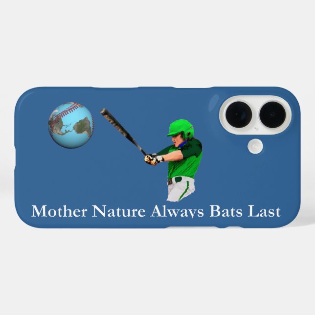 Funda iPhone 16 Madre Naturaleza siempre bate al último (Reverso (Horizontal))
