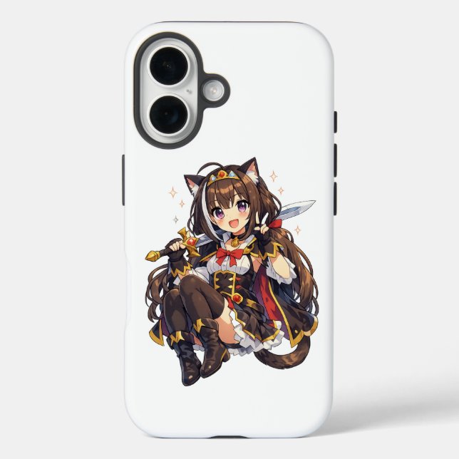 Funda iPhone 16 Magical Pastel Anime Girl – Cute Fantasy Design (Reverso )