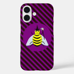 Funda iPhone 16 Mago Abeja Mágico de Halloween Morado y Negro a Ra