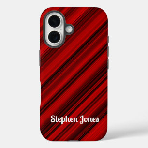 Funda iPhone 16 Mahogany rojo y negro