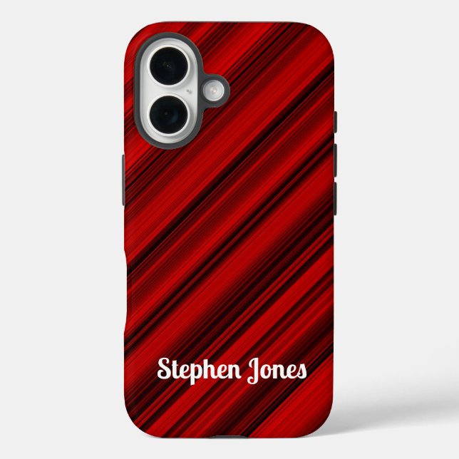 Funda iPhone 16 Mahogany rojo y negro (Reverso )
