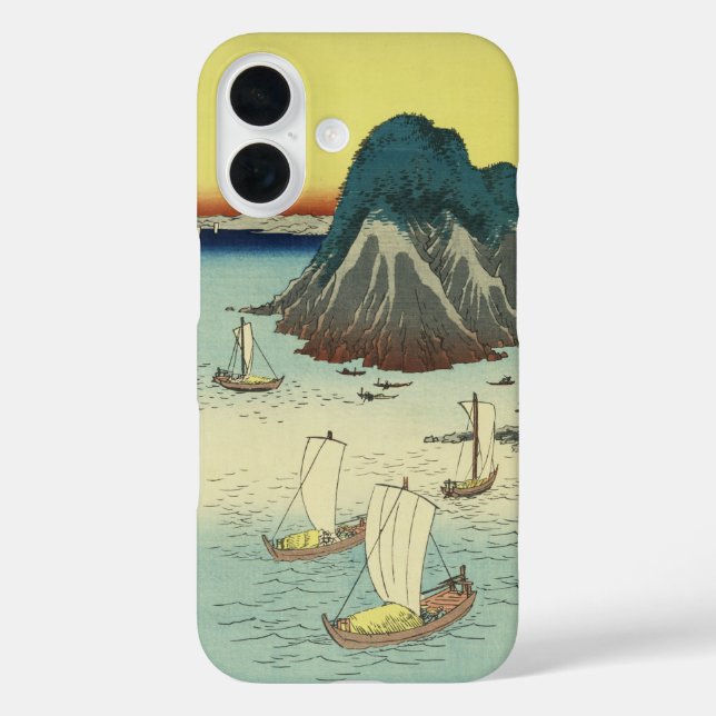 Funda iPhone 16 Maisaka, Japón: Impresión de bloques de madera jap (Reverso )