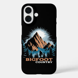 Funda iPhone 16 Majestuoso Sasquatch con montañas