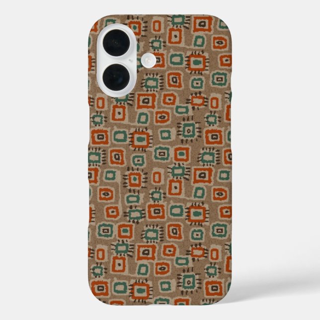 Funda iPhone 16 Maletín de iPhone de trajes antiguos falsos (Reverso )