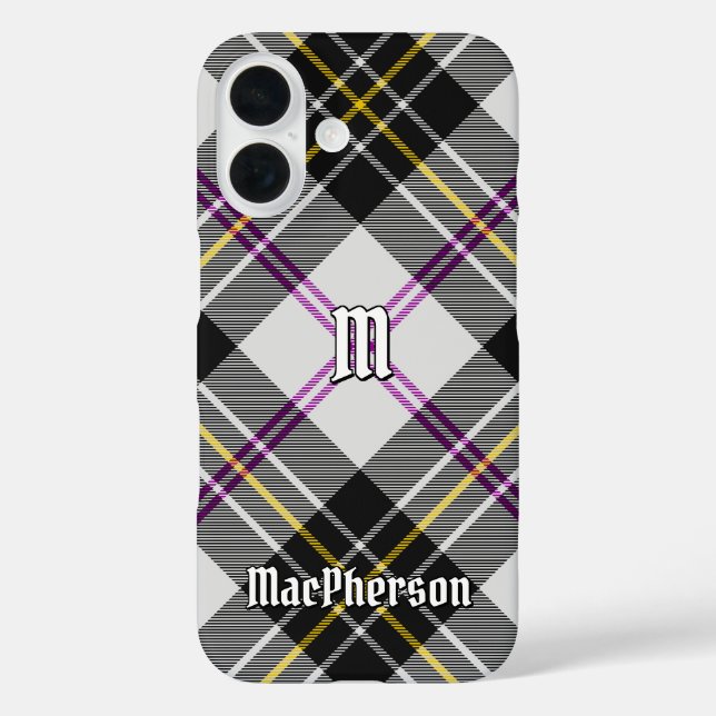 Funda iPhone 16 Maletín para iPhone Clan MacPherson Vestido Tartán (Reverso )