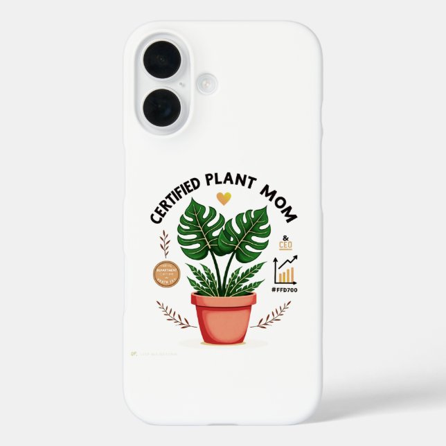 Funda iPhone 16 Mamá de planta certificada y CEO" (Reverso )