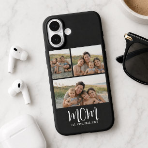 Funda iPhone 16 Mamá Estableció Escritura Moderna Negra 3 Foto