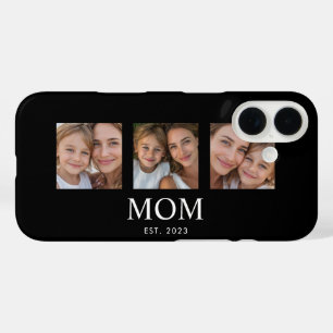 Funda iPhone 16 Mamá Estableció Escritura Moderna Negra 3 Foto