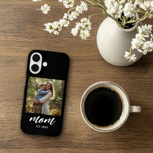 Funda iPhone 16 Mamá Estableció Foto Día de la Madre
