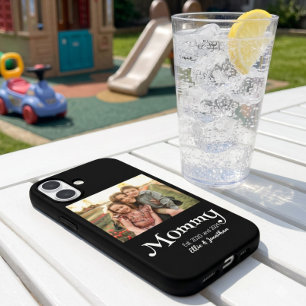 Funda iPhone 16 Mama Estableció Foto Nombre de los Niños Texto Div