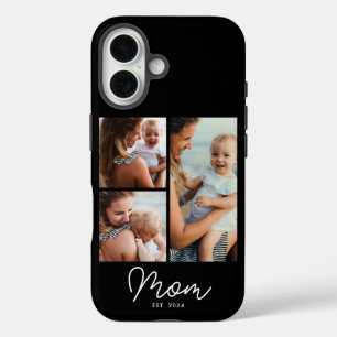 Funda iPhone 16 Mamá Estableció Guión Negro 3 Foto