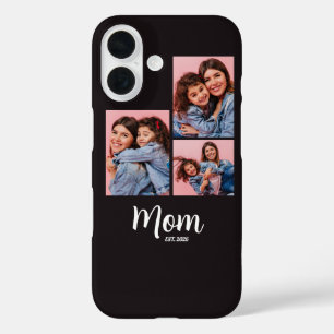 Funda iPhone 16 Mamá Estableció Guión Negro 3 Foto
