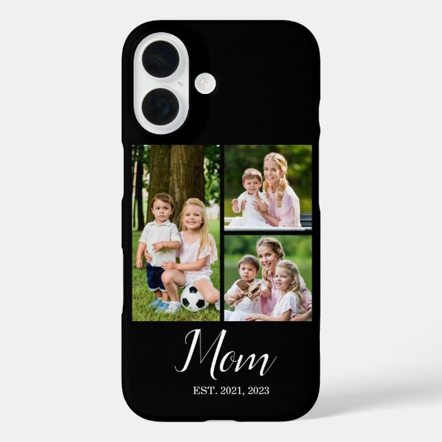 Funda iPhone 16 Mamá Estableció Moderno 3 Foto  (Reverso )