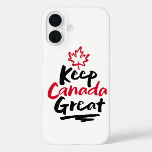 Funda iPhone 16 ¡Mantener CANADÁ Grande!  Hoja de Arce Canadiense 