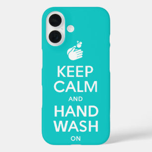 Funda iPhone 16 Mantener La Calma Y El Lavado De Mano En La Gripe