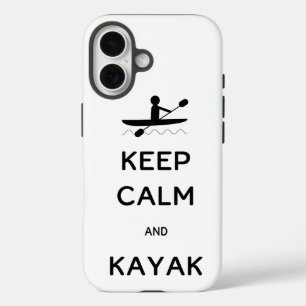 Funda iPhone 16 Mantener la calma y Kayak