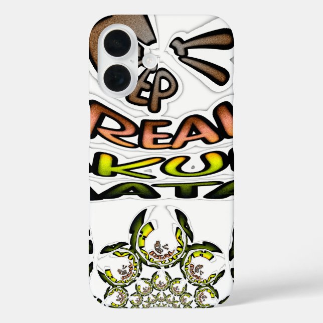 Funda iPhone 16 Manténgalo Real: Impresión/Gráfico de arte Kaleido (Reverso )