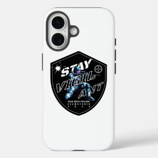 Funda iPhone 16 "Manténganse alerta - Audaz Diseño Motivacional"