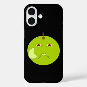 Funda iPhone 16 Manzana malvada con cicatriz de Halloween