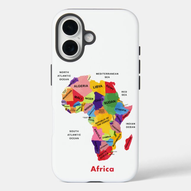 Funda iPhone 16 Mapa de África (Reverso )