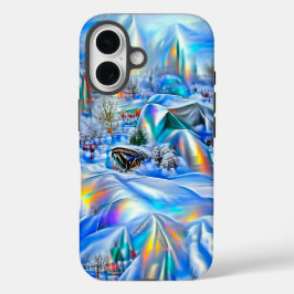 Funda iPhone 16 Maravilla surrealista de invierno con luces irland