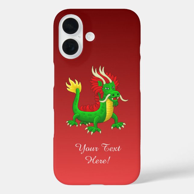 Funda iPhone 16 Maravilloso Dragón Chino (Reverso )
