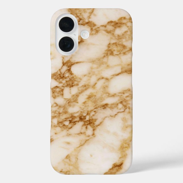 Funda iPhone 16 Marble marrón (Reverso )