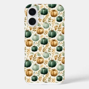 Funda iPhone 16 Marco fotográfico de la calabaza de la piel del pe